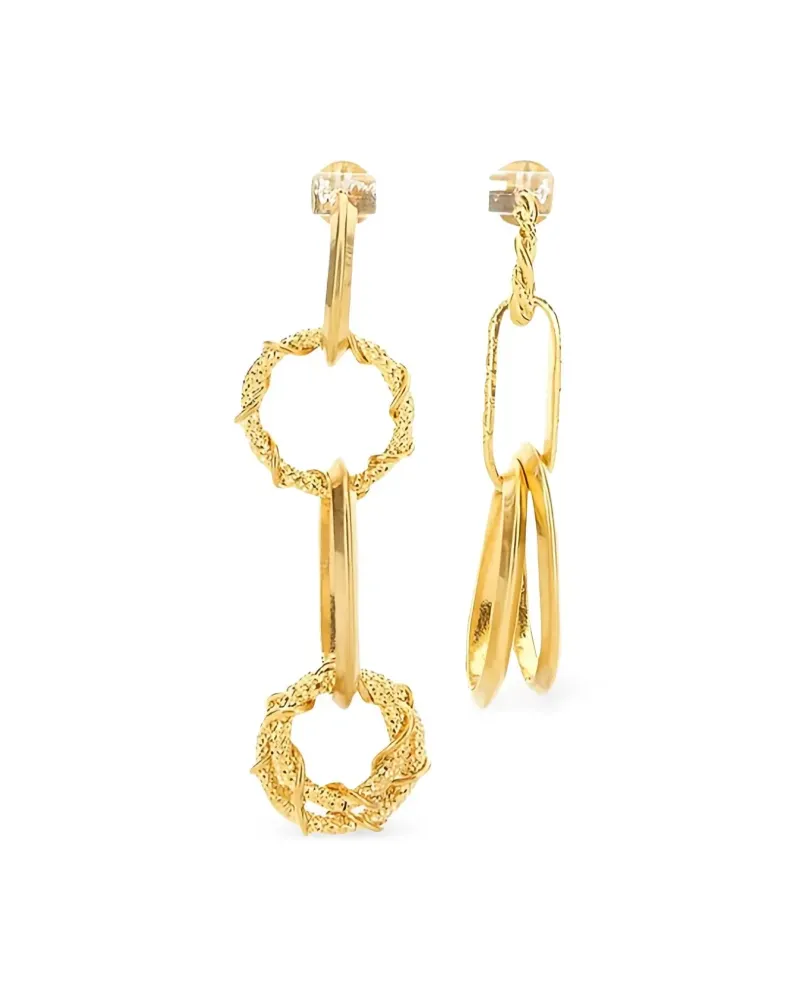 Dsquared2 Strukturierte Hängeohrringe - Gold Gold