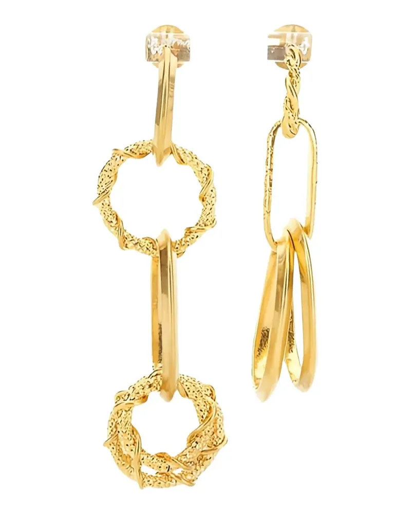 Dsquared2 textured-circle drop earrings - Gold Gold