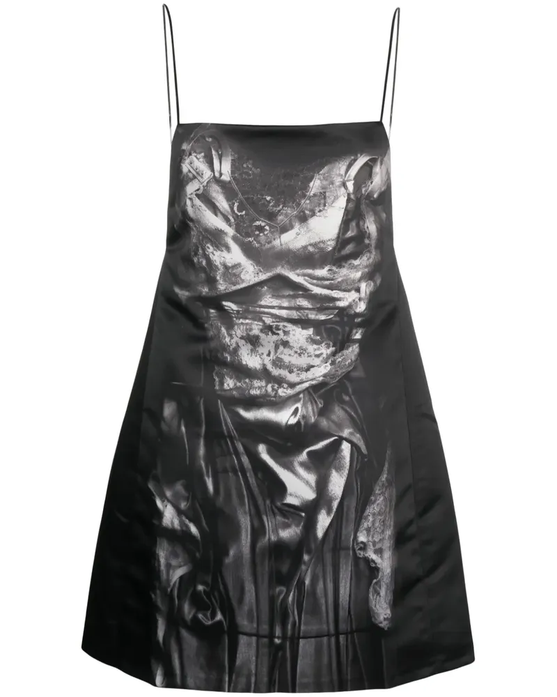 Y/PROJECT Minikleid mit kompaktem Print - Schwarz Schwarz
