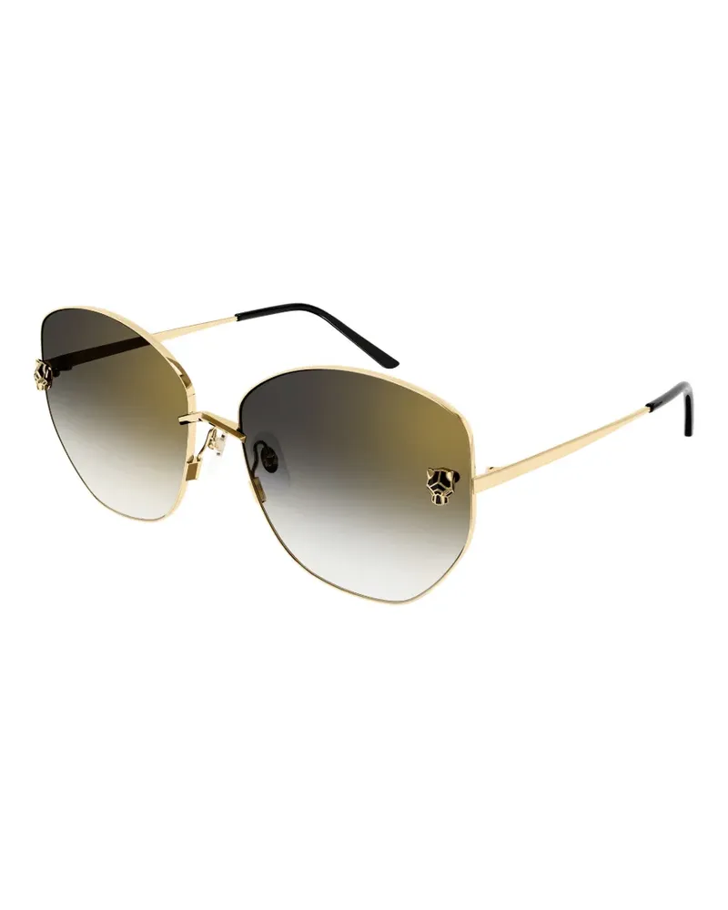 Cartier panther-detail sunglasses - Gold Gold
