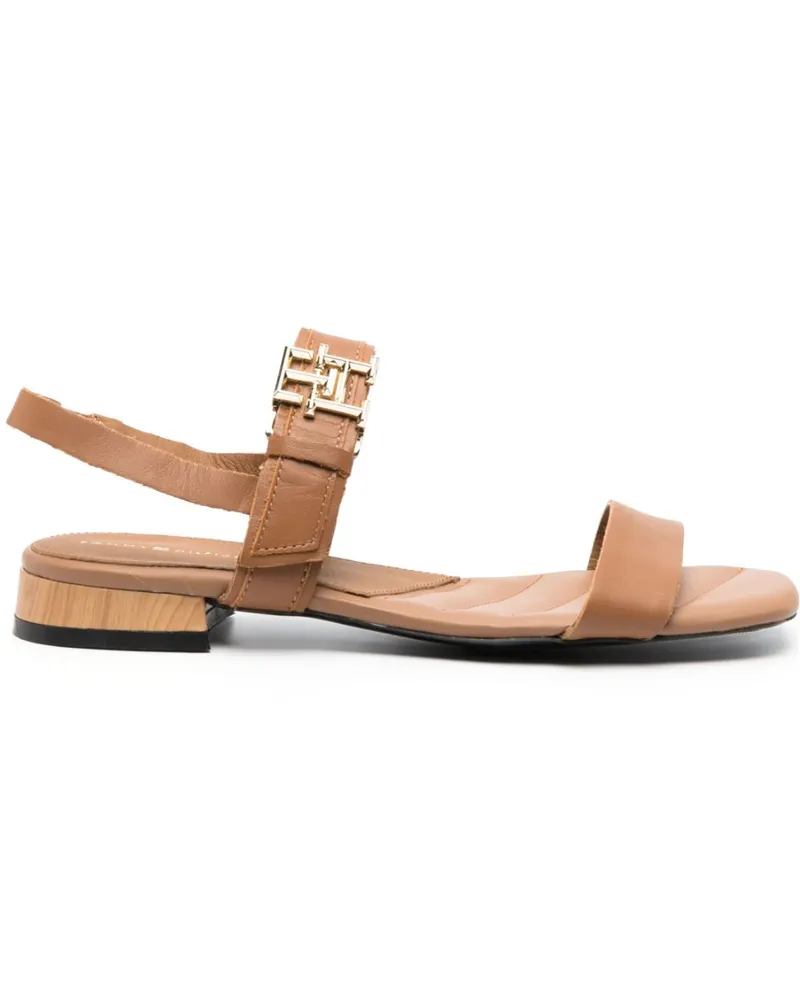 Tommy Hilfiger Sandalen mit Logo-Schnalle - Braun Braun