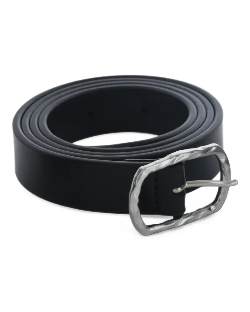 Ann Demeulemeester Garland hammered-effect buckle belt - Schwarz Schwarz