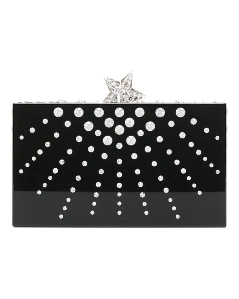 Aquazzura Starlight Clutch mit Kristallen - Schwarz Schwarz