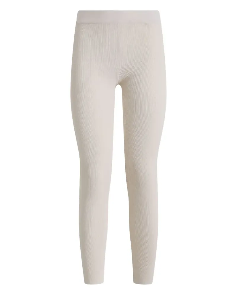 Bally Gerippte Leggings - Weiß Weiß