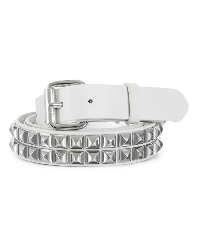 Supreme Being studded leather belt - Weiß Weiß