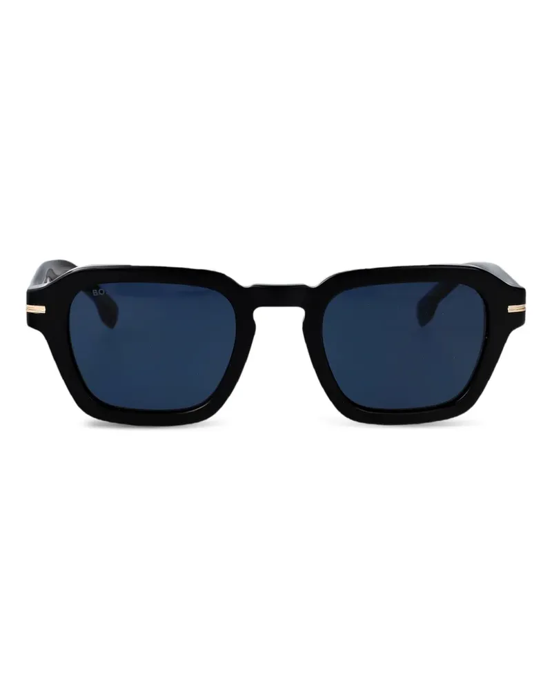 HUGO BOSS Sonnenbrille mit eckigem Gestell - Schwarz Schwarz