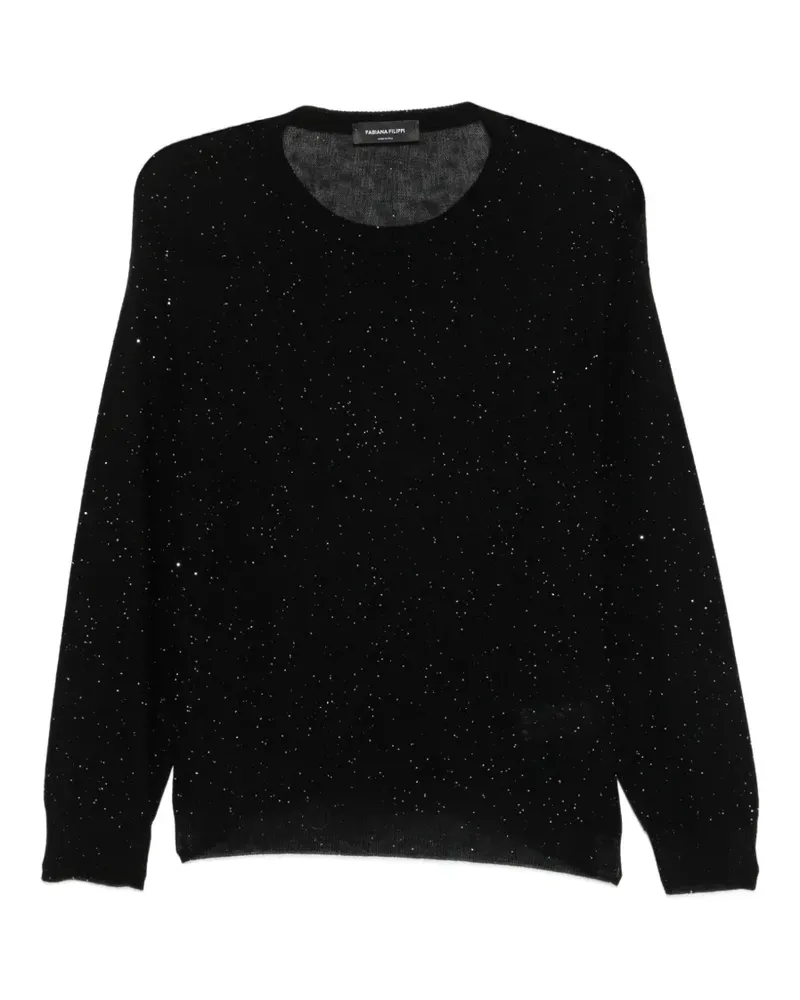 Fabiana Filippi Pullover mit Pailletten - Schwarz Schwarz