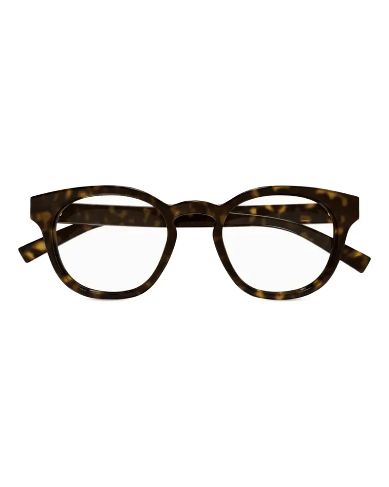 Gucci Brille mit rundem Gestell - Braun Braun