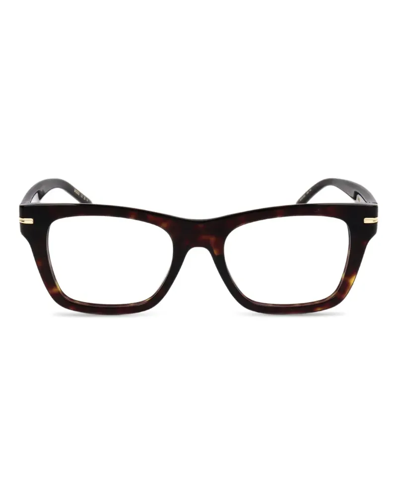 HUGO BOSS Eckige Brille in Schildpattoptik - Braun Braun