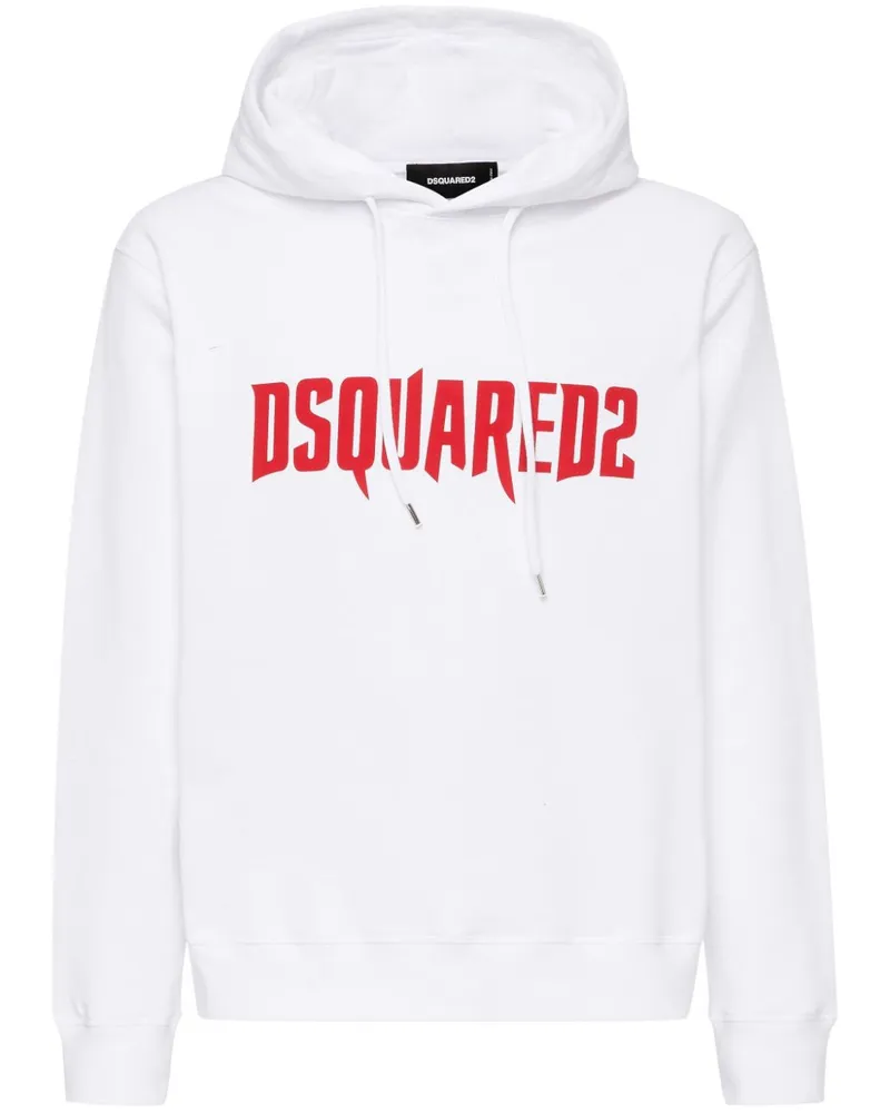 Dsquared2 Hoodie mit Logo-Print - Weiß Weiß