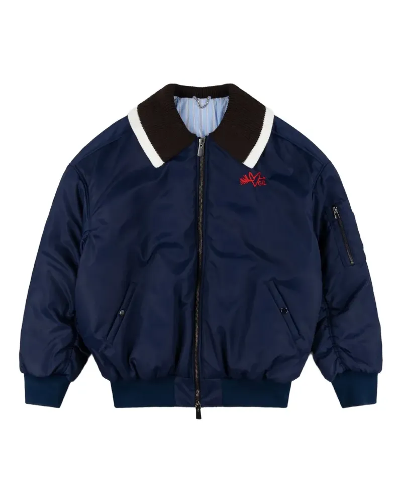 Charles Jeffrey Loverboy Bomberjacke mit Logo-Stickerei - Blau Blau