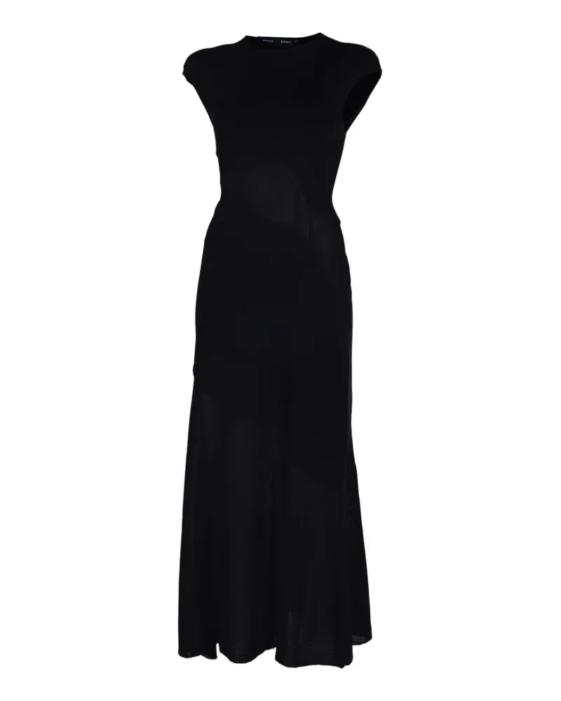 Proenza Schouler Maissa Maxikleid mit Mesh-Einsatz - Schwarz Schwarz