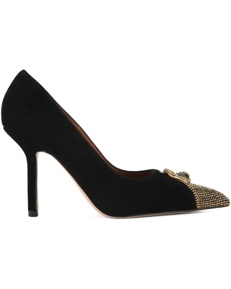 Kurt Geiger 95mm Zip Court crystal embellished pumps - Schwarz Schwarz
