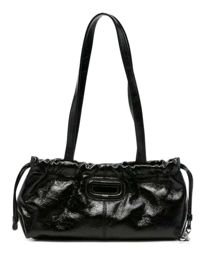 Maje Schultertasche aus Lackleder - Schwarz Schwarz