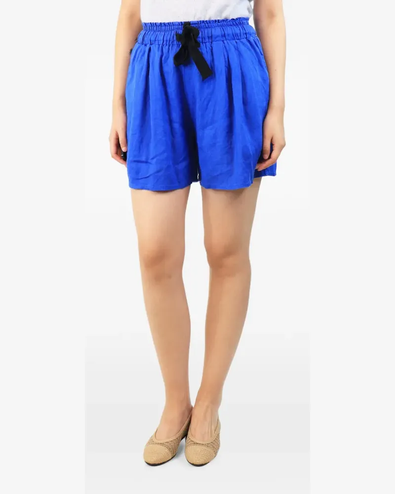 Greek Archaic Kori linen shorts - Blau Blau