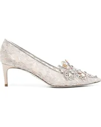 René Caovilla Verzierte Cinderella Pumps Grau