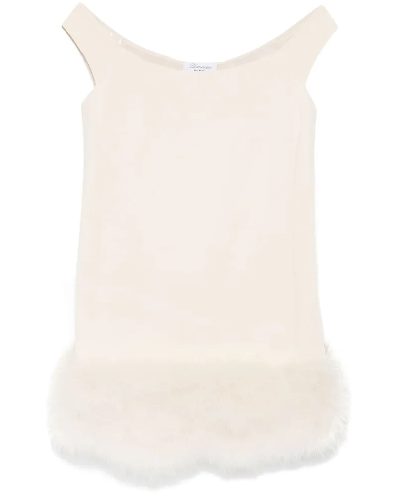 Blumarine Minikleid mit Federn - Nude Nude