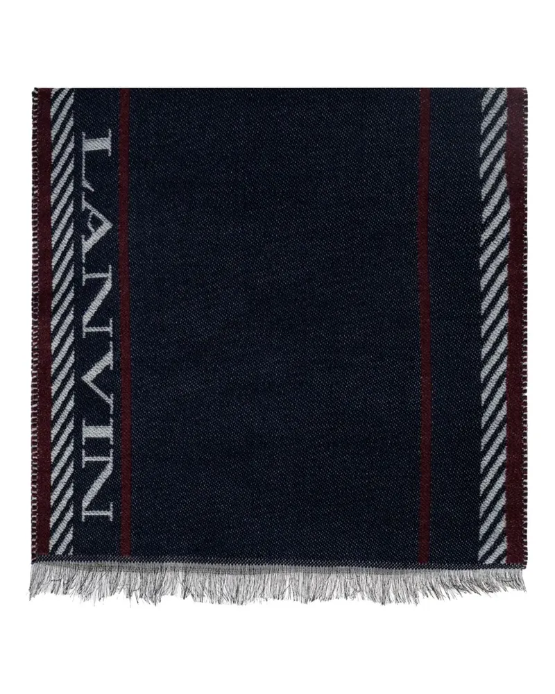 Lanvin Schal mit Logo-Detail - Blau Blau