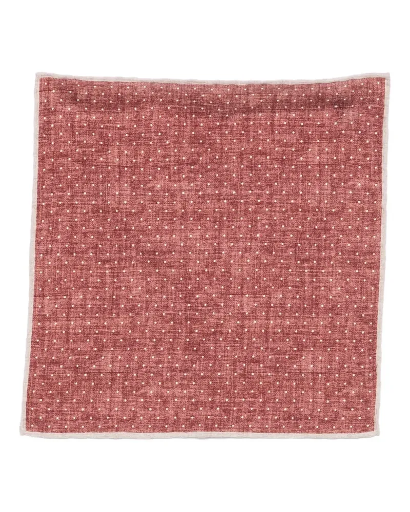 Eleventy Einstecktuch mit Polka Dots - Rot Rot