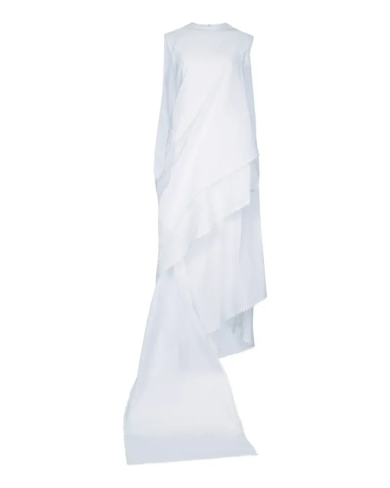 Jacquemus ruffled asymmetric dress - Weiß Weiß