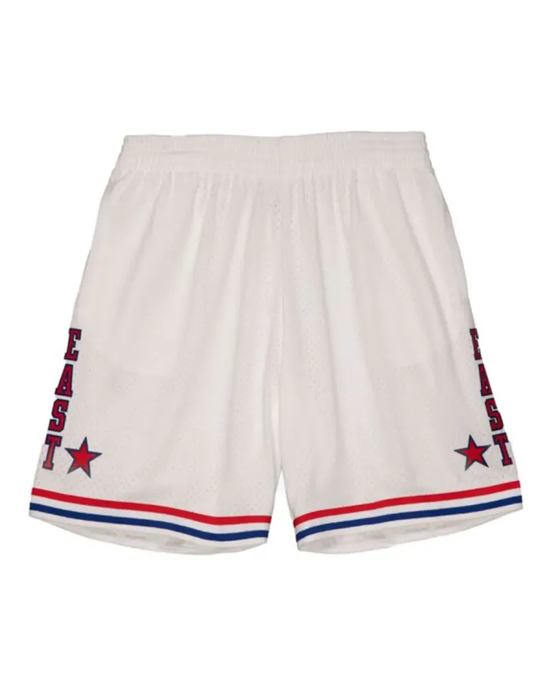 Mitchell & Ness 1985 gestreifte NBA All-Star Game Swingman Shorts - Weiß Weiß