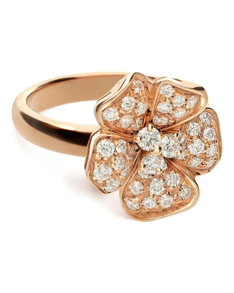 LEO PIZZO 18kt Rotgoldring mit Diamanten - Rosa Rosa