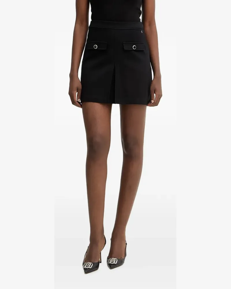 Guess embellished-button pleated mini skirt - Schwarz Schwarz