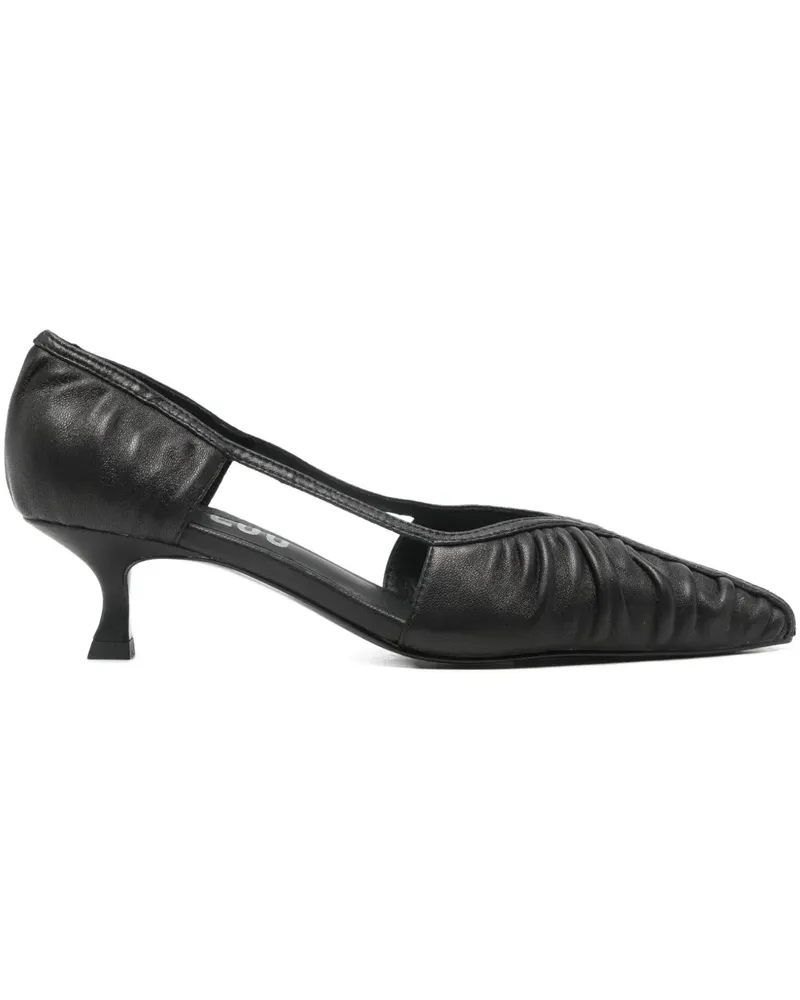 Bibi Lou Geraffte Rigel Pumps 50mm - Schwarz Schwarz