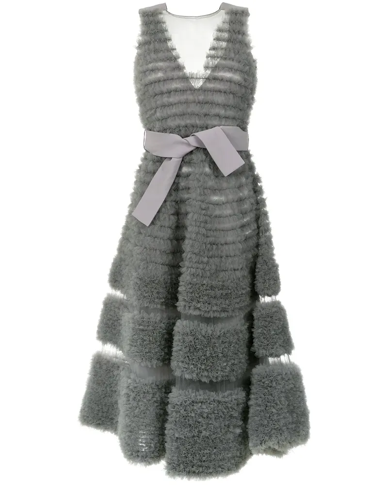 Gloria Coelho tulle godet gown - Grau Grau