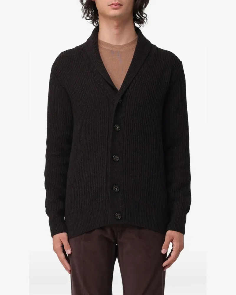 Brooksfield button-down shawl-collar cardigan - Braun Braun