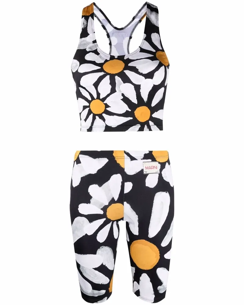 Marni Bikini mit Print - Schwarz Schwarz