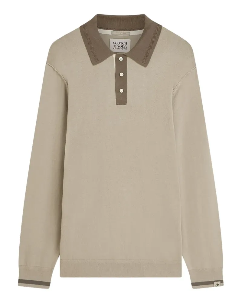 Scotch&Soda long-sleeve polo shirt - Nude Nude