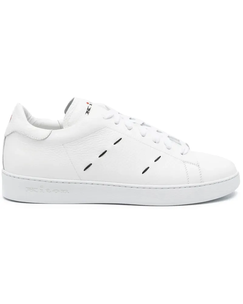 Kiton Stitching Sneakers - Weiß Weiß