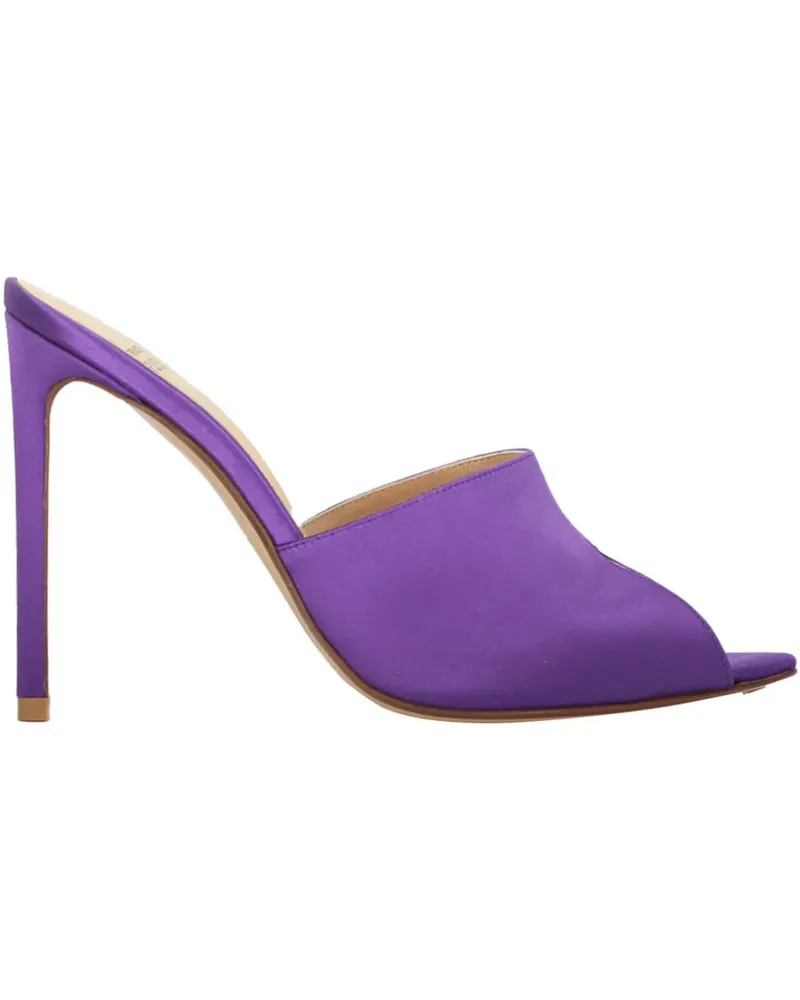 Francesco Russo Mules aus Leder 115mm - Violett Violett