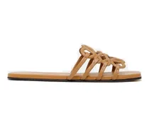 Sandalen mit Cut-Outs - Nude