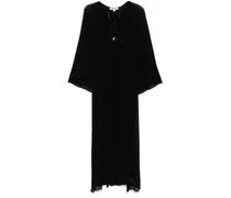 Maxikleid mit V-Ausschnitt - Schwarz