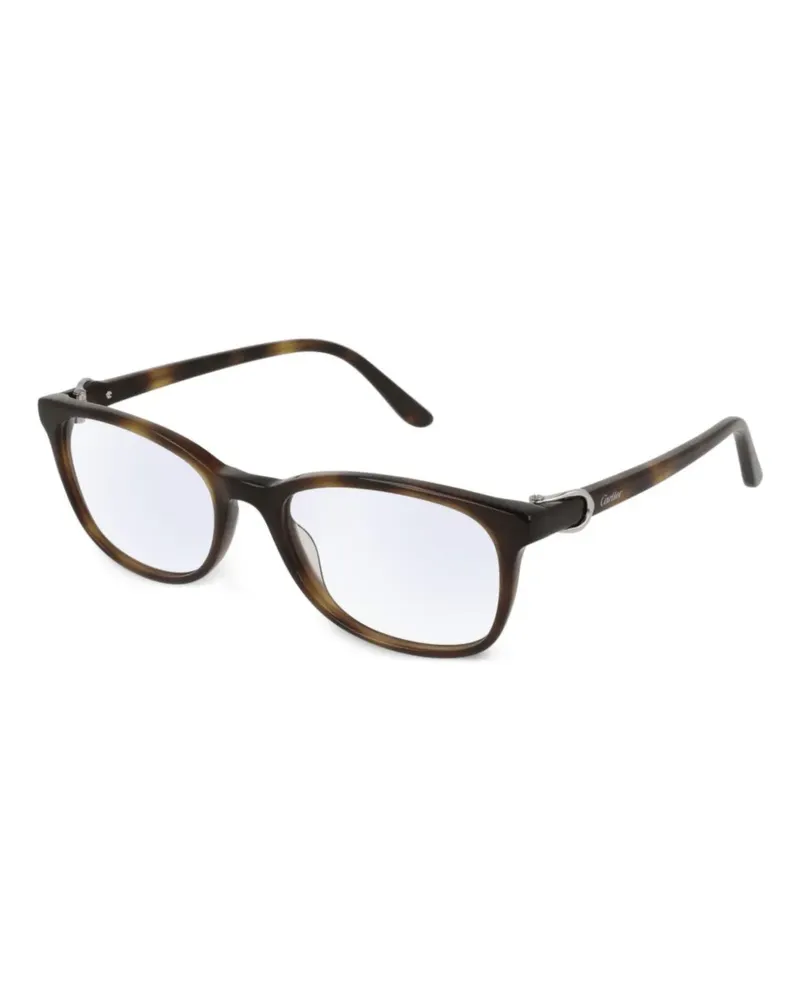 Cartier Brille mit eckigem Gestell - Braun Braun