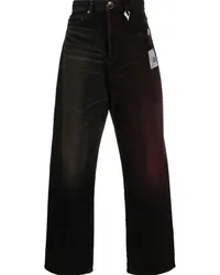 MIHARAYASUHIRO W-Combined Straight-Leg-Jeans Schwarz