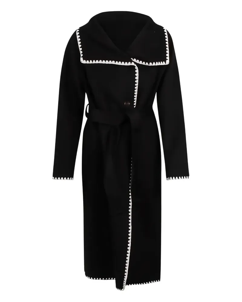 Jovonna douvres belt coat - Schwarz Schwarz