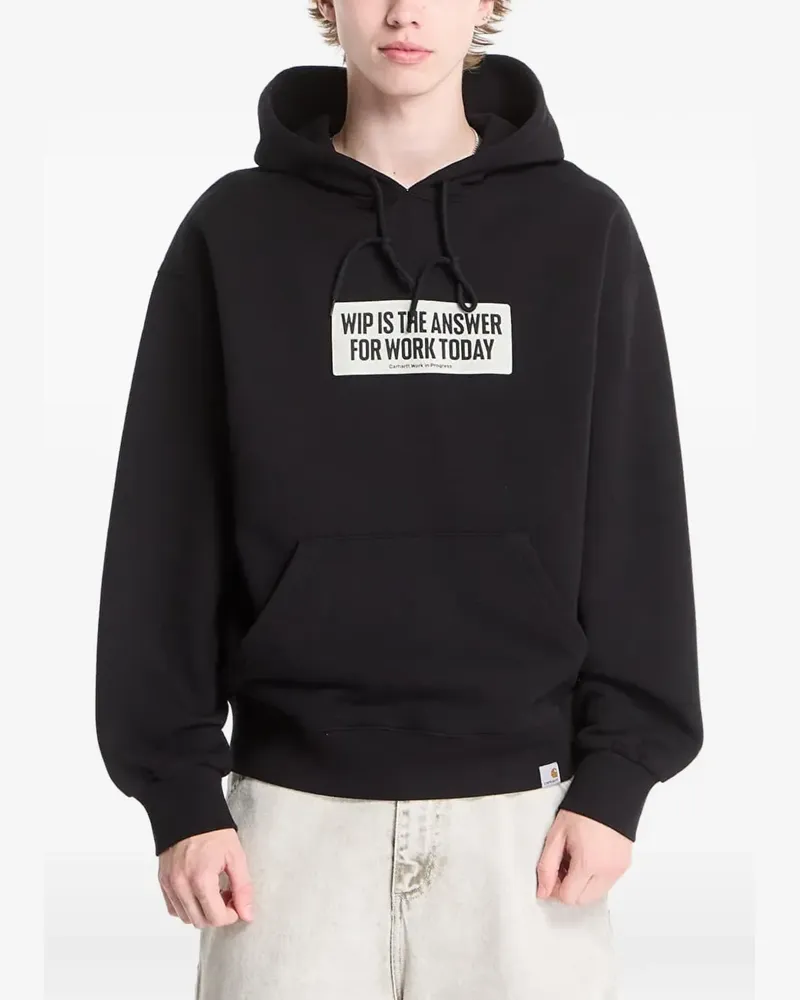 Carhartt WIP Bumper Sticker Hoodie mit Print - Schwarz Schwarz
