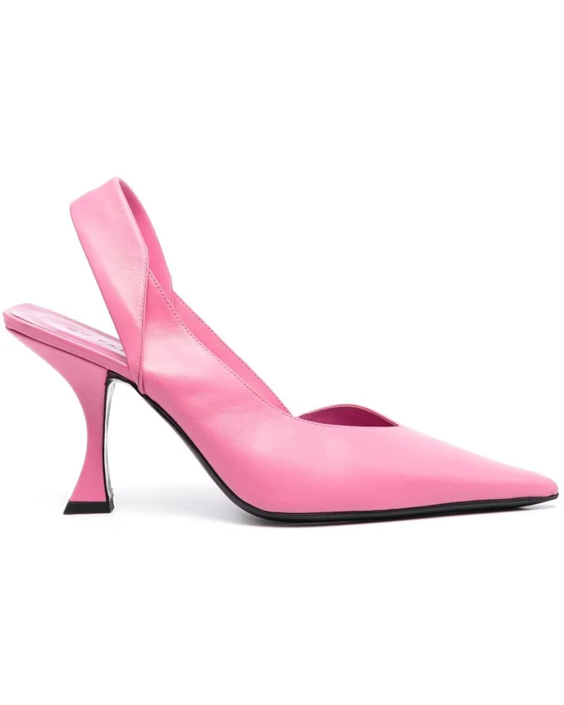 by FAR Yasha 90mm slingback leather pumps Rosa