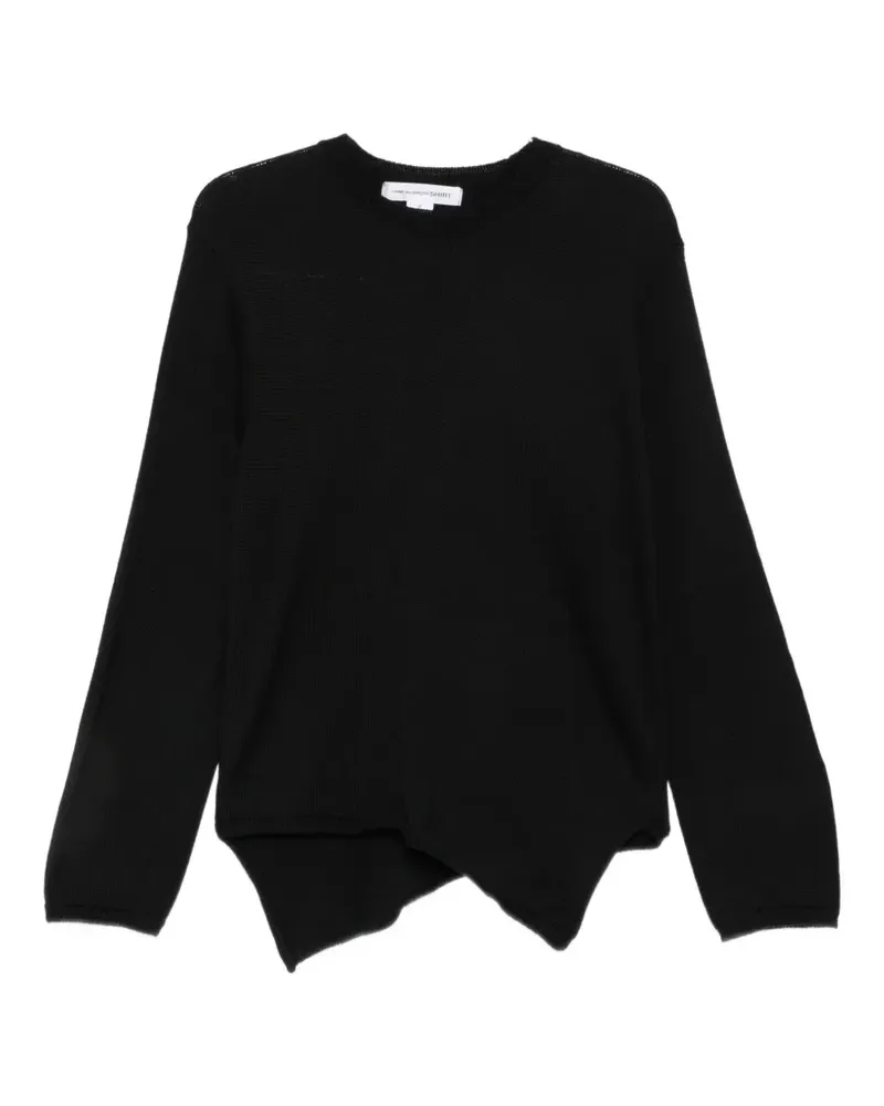 Comme des Garçons asymmetric-hem sweater - Schwarz Schwarz