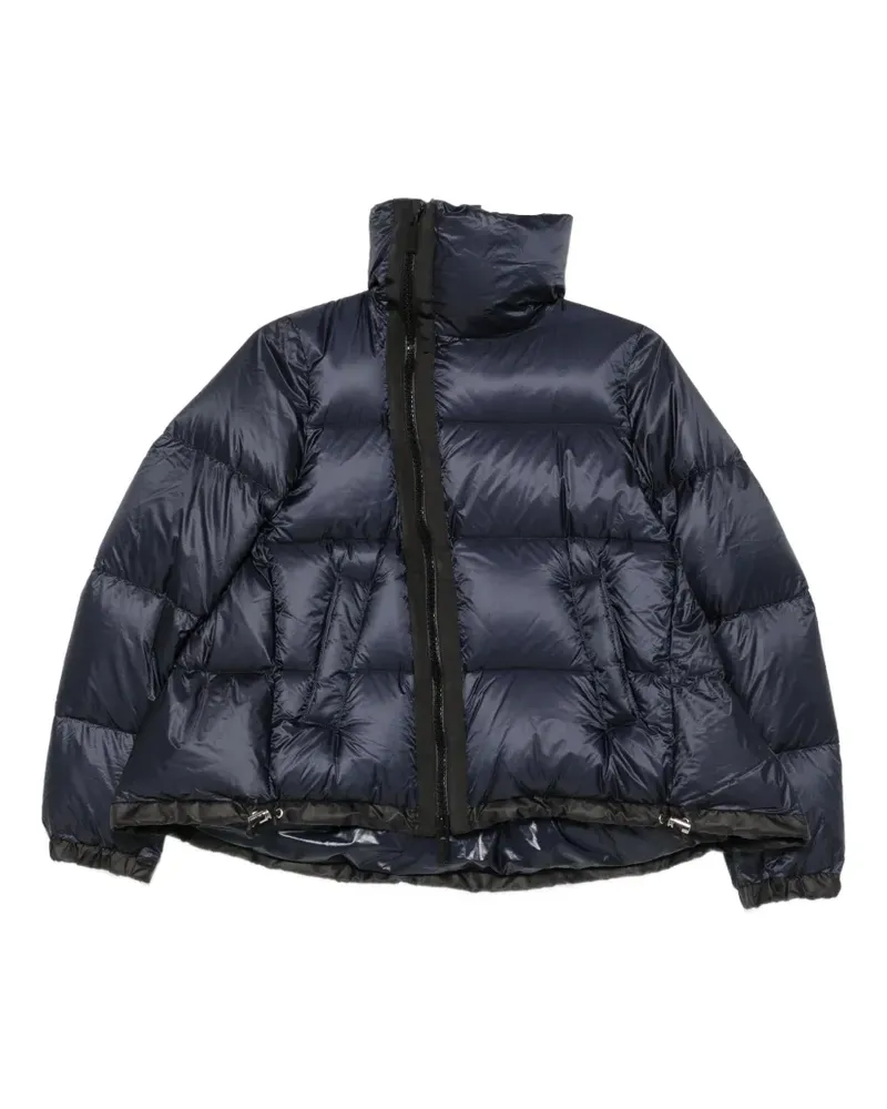 Sacai quilted-finish high-neck puffer jacket - Blau Blau