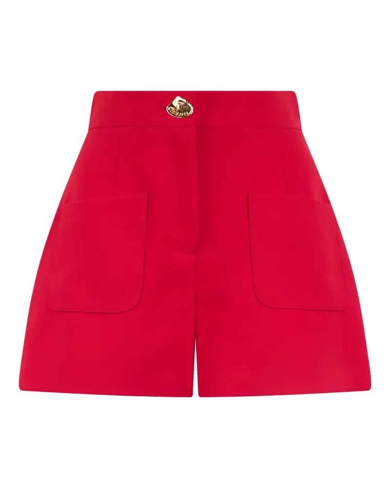 Moschino logo-button patch-pocket shorts - Rot Rot