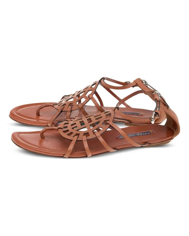 Ralph Lauren leather flat sandals - Braun Braun