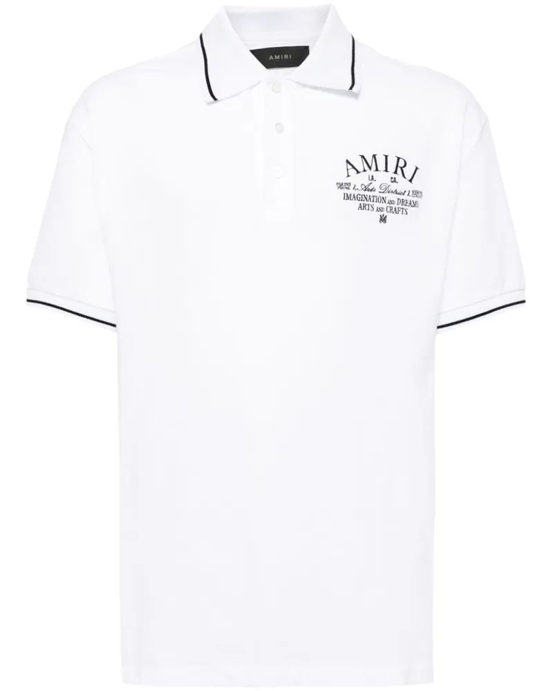 Amiri Poloshirt mit Logo-Stickerei - Weiß Weiß