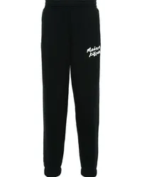 Kitsuné Jogginghose mit Logo-Print Schwarz