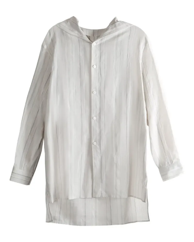 Yohji Yamamoto striped shirt - Weiß Weiß