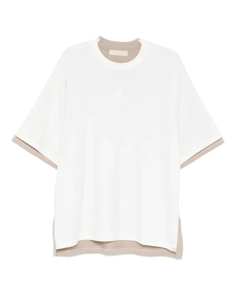 Mastermind World cotton high-low T-shirt - Weiß Weiß