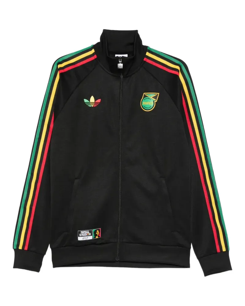 adidas x Jamaica x Bob Marley Originals gestreifte Jacke mit Reißverschluss - Blau Blau